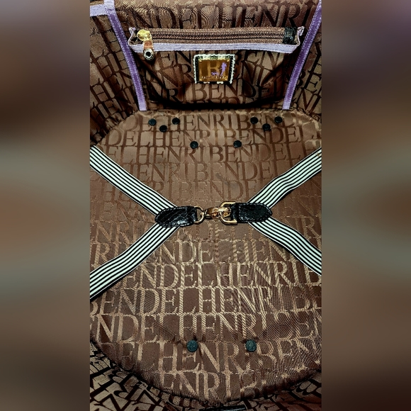 Henri bendel disturbed hatbox wheelie with hb heart keychain purse charm - Picture 8 of 12